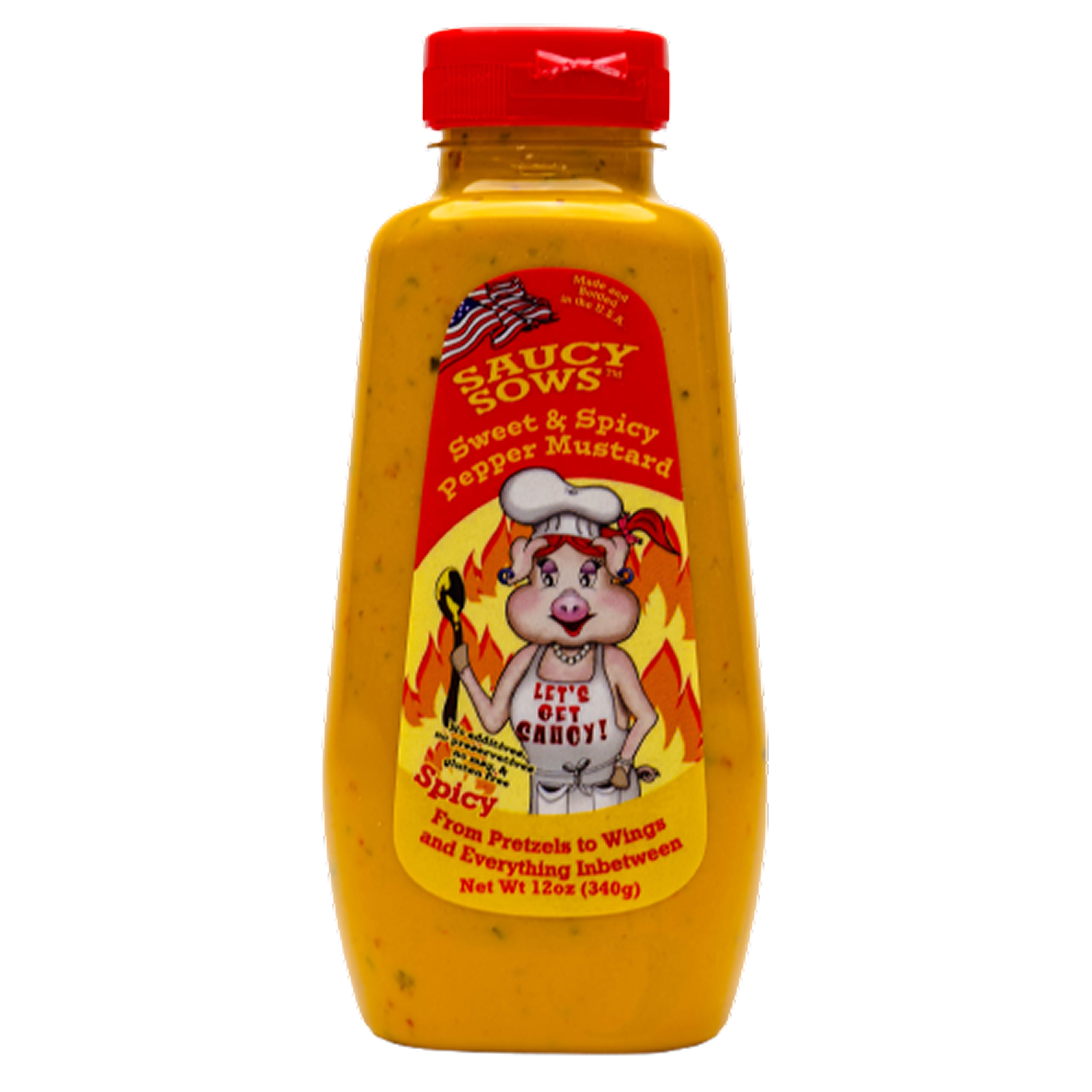 Sweet & Spicy Pepper Mustard 12oz – Saucy Sows