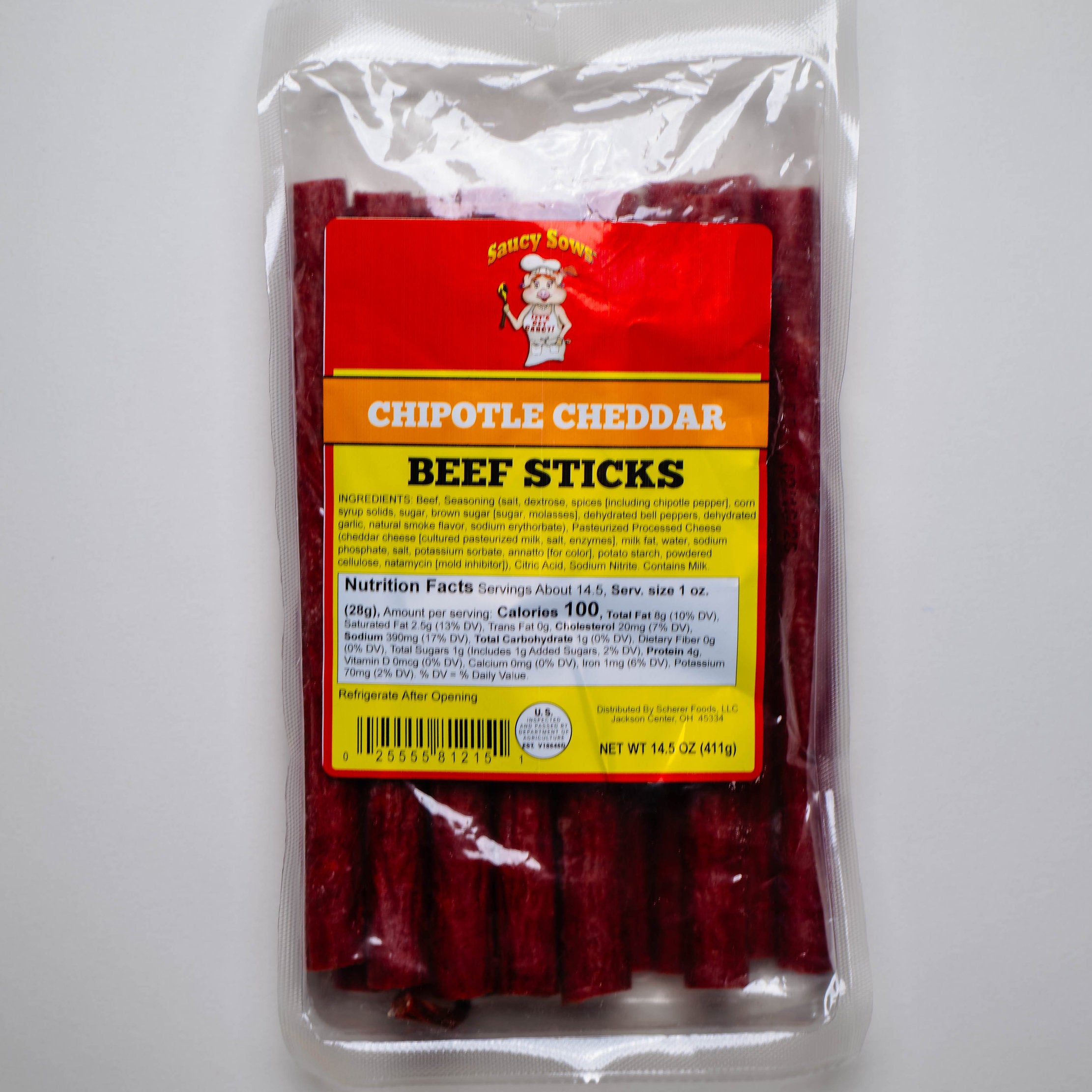 Chipotle Cheddar Beef Sticks 14.5oz Package