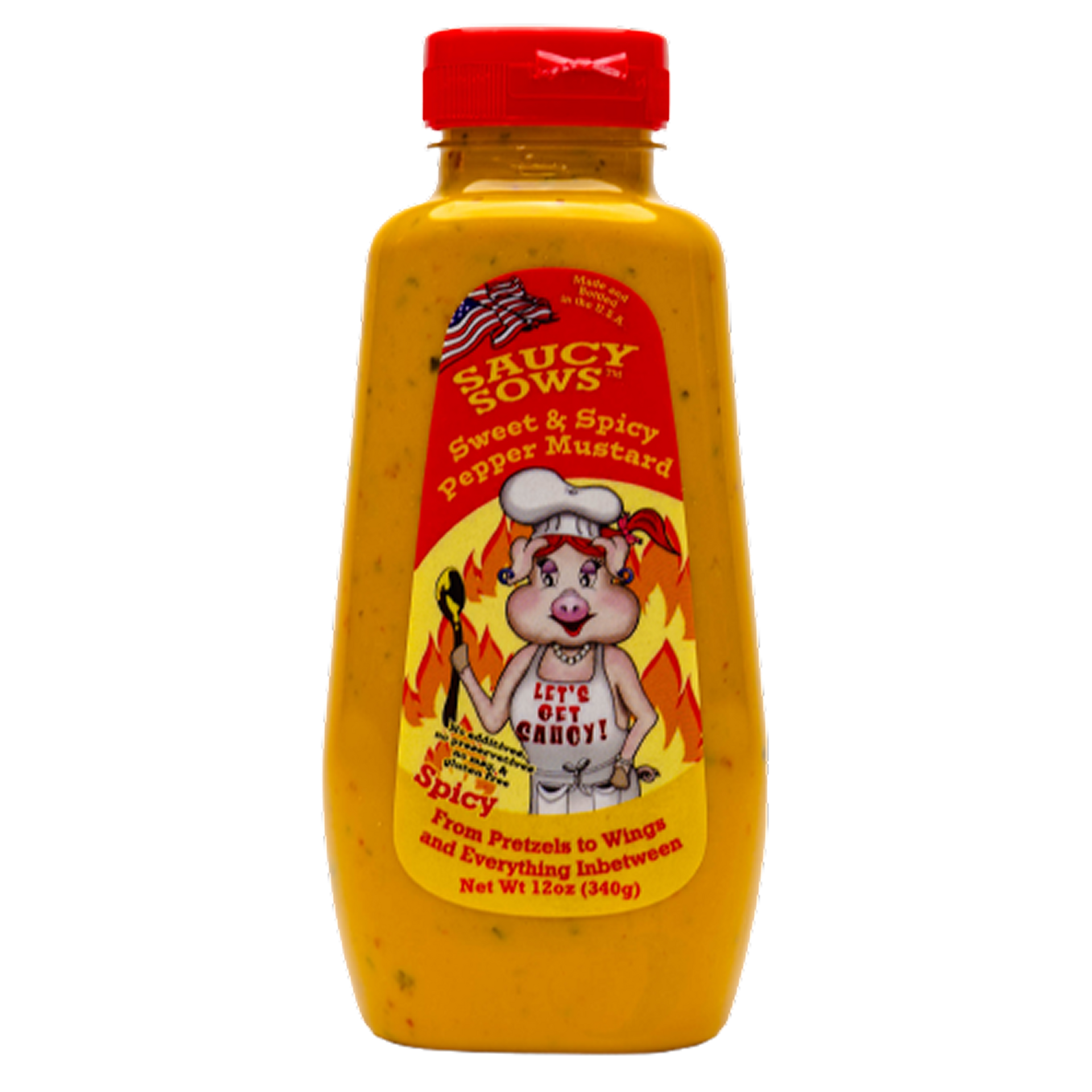 Sweet & Spicy Pepper Mustard 12oz – Saucy Sows